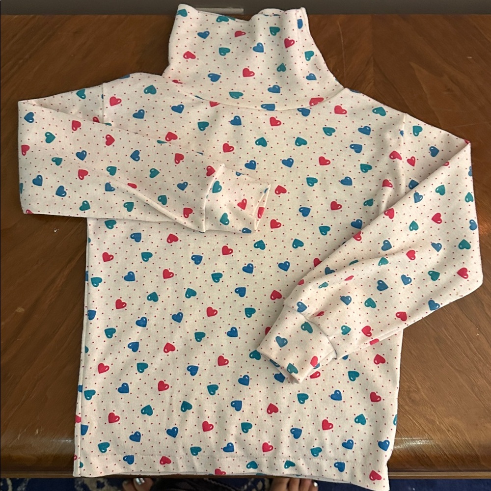 Vintage Buster Brown, never worn, Heart Patterned Turtleneck size 5